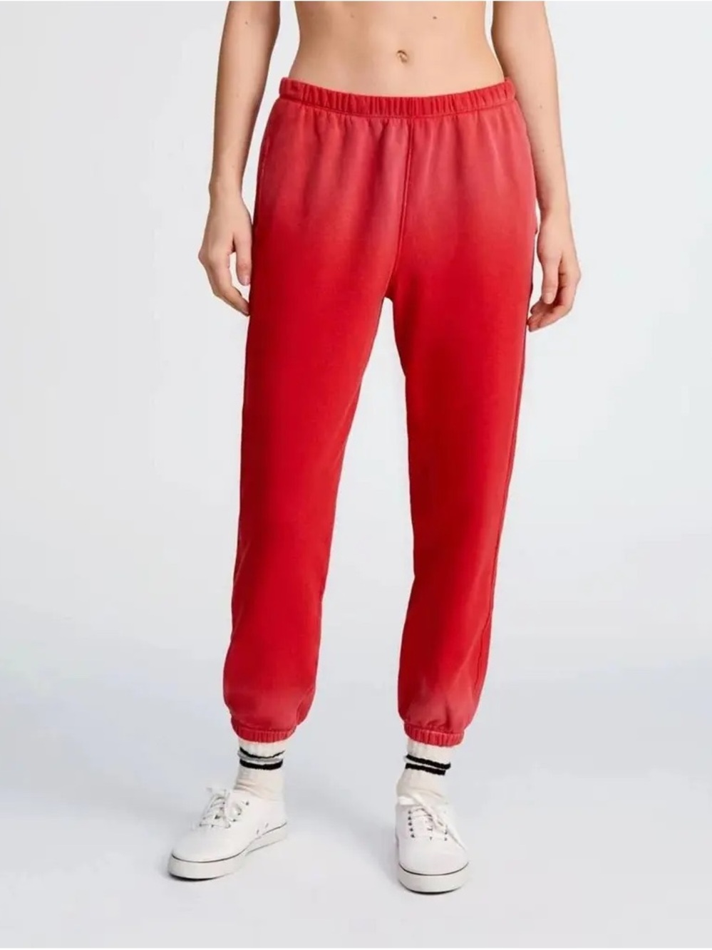 ReDone 'Faded Crimson 80s Sweatpant' pure cotton red joggers Sz S